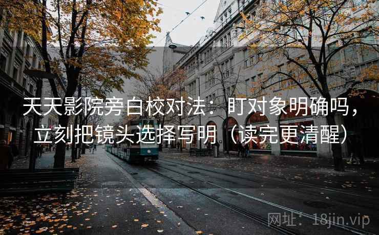 天天影院旁白校对法：盯对象明确吗，立刻把镜头选择写明（读完更清醒）  第2张