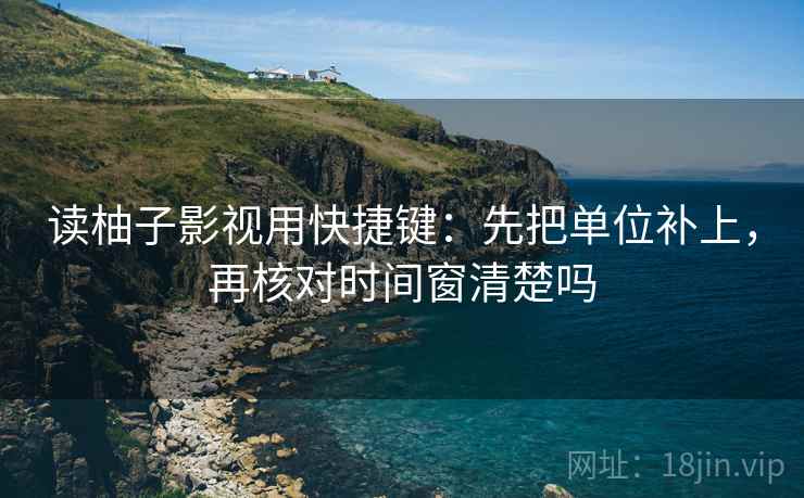 读柚子影视用快捷键：先把单位补上，再核对时间窗清楚吗