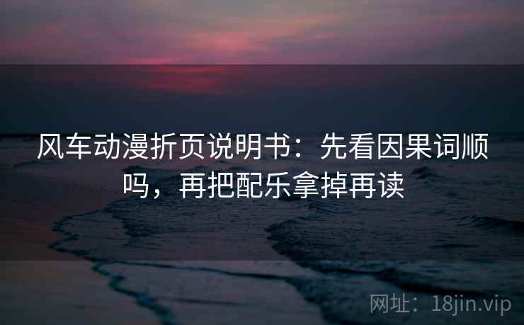 风车动漫折页说明书：先看因果词顺吗，再把配乐拿掉再读  第2张